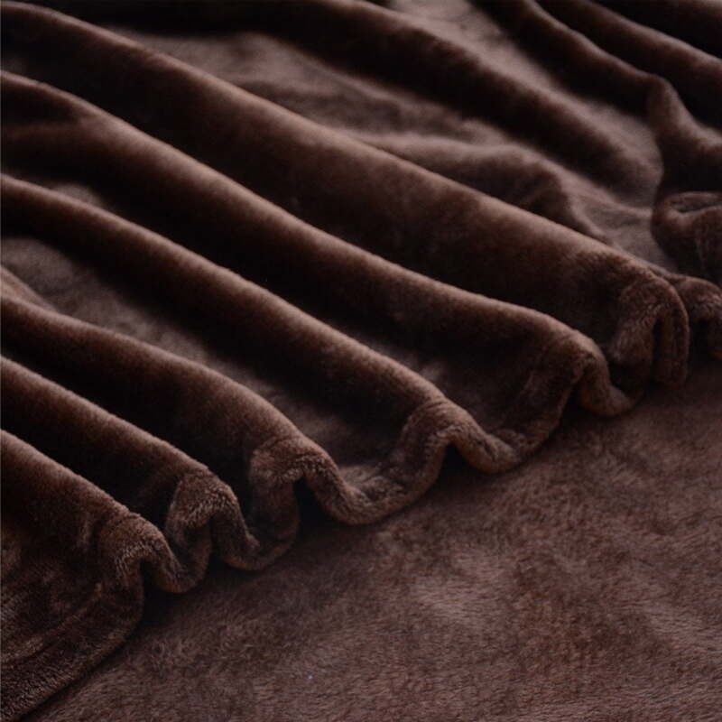 BRUNETTE - Warm Winter Plain Fleece Blankets
