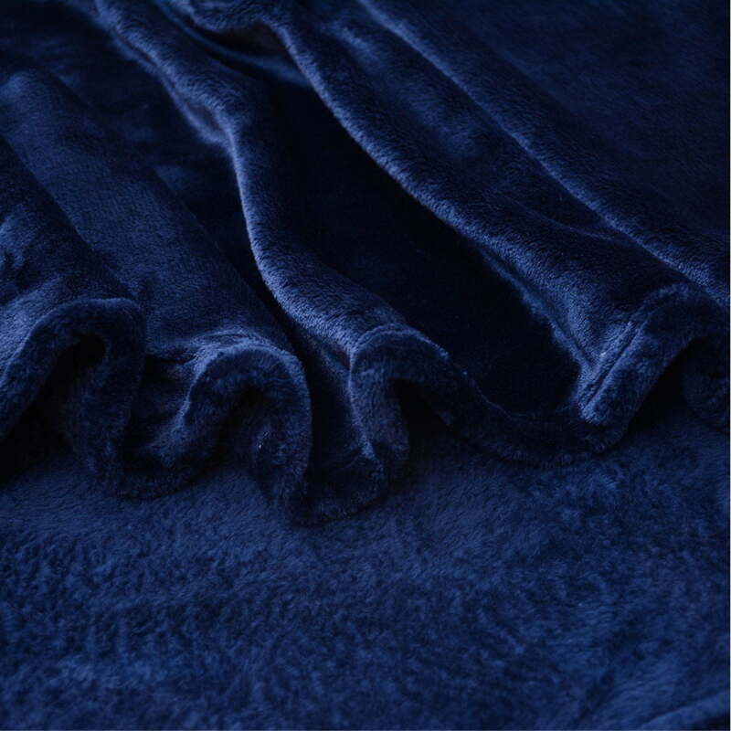 INDIGO - Warm Winter Plain Fleece Blankets