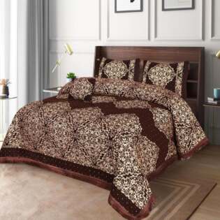 Best Quality Velvet Bedsheet Set 4 Piece – Brown