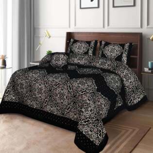 Best Quality Velvet Bedsheet Set 4 Piece – Black