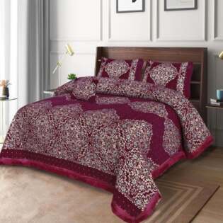 Best Quality Velvet Bedsheet Set 4 Piece – Purple