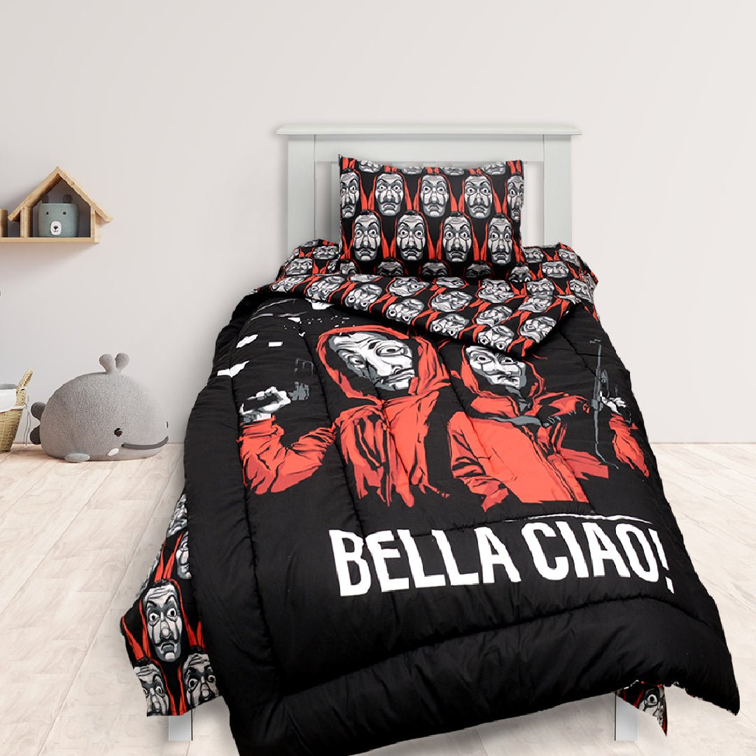 BELLA CIAO - Kids Digital Printed Comforter Set 3-Piece