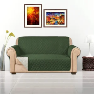 Cotton Quilted Sofa Covers - Green Color